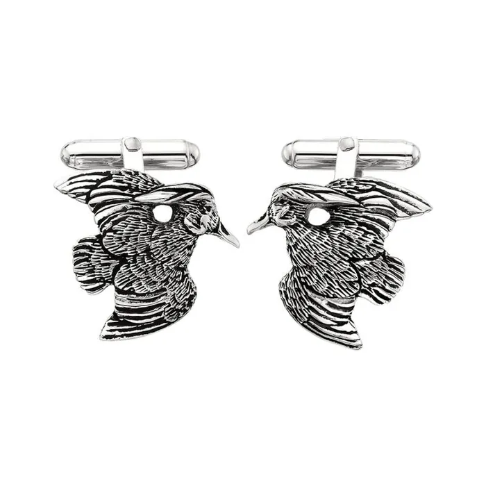 Grainger McKoy Sterling Silver Wood Duck Cufflinks Grainger McKoy Rings