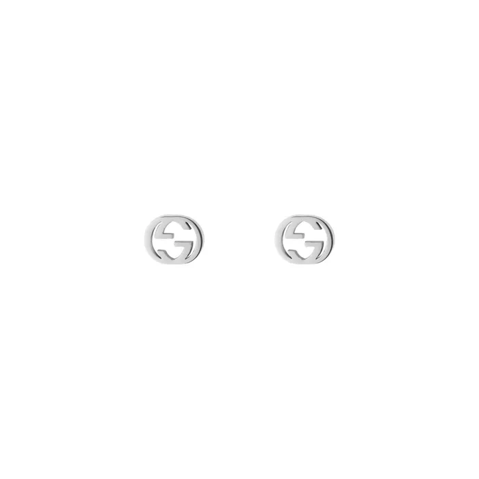 Gucci Earrings Gucci 18K White Gold Interlocking G Earrings