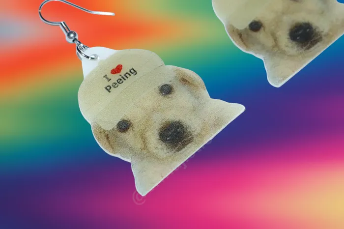 I Heart Peeing Jotchua Dog Funny Handmade Earrings Sam Makes Things Earrings