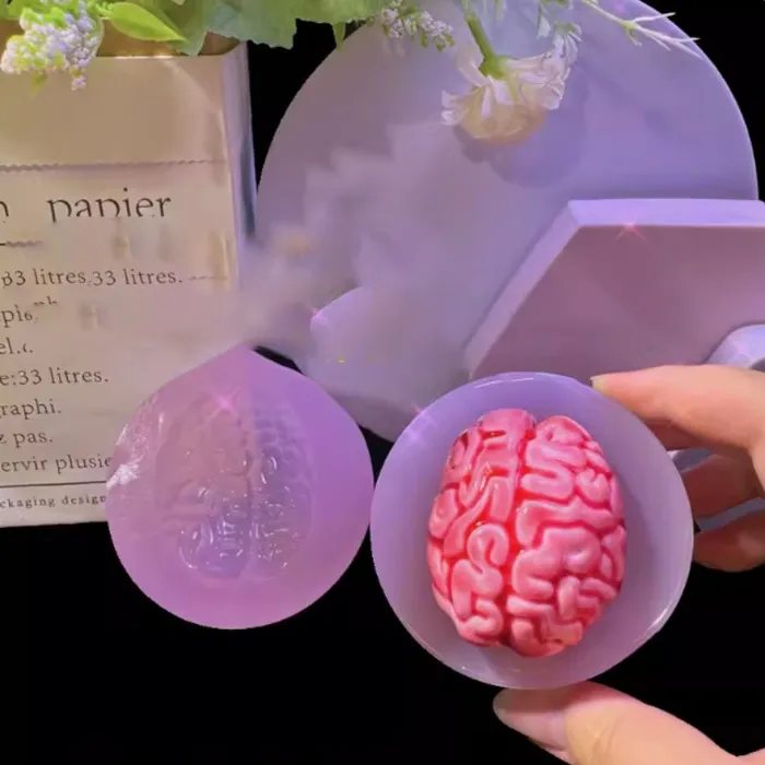 IntoResin Handmade Simulation Brain Heart Decoration Resin Mold Necklaces