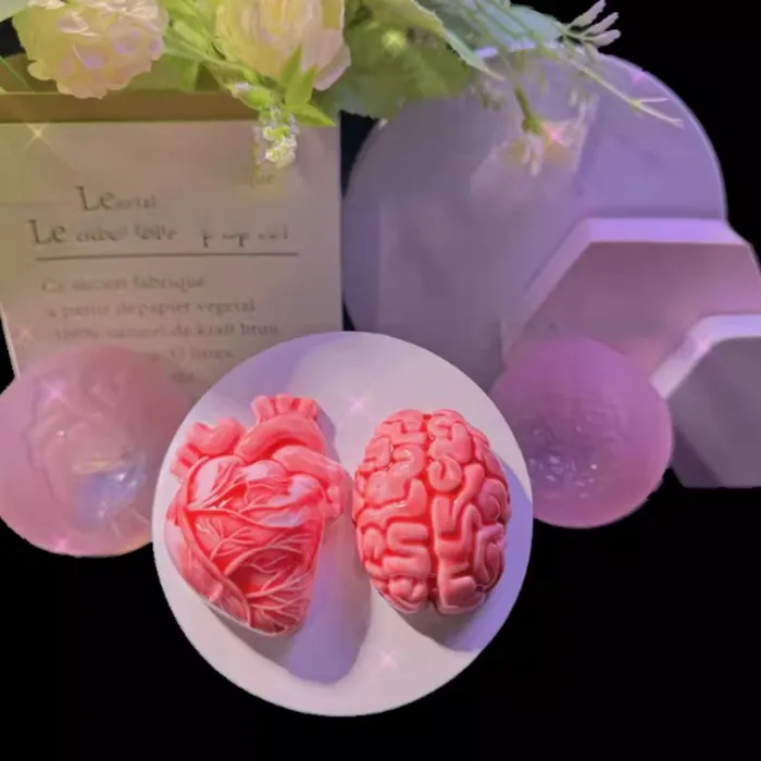 IntoResin Handmade Simulation Brain Heart Decoration Resin Mold Necklaces