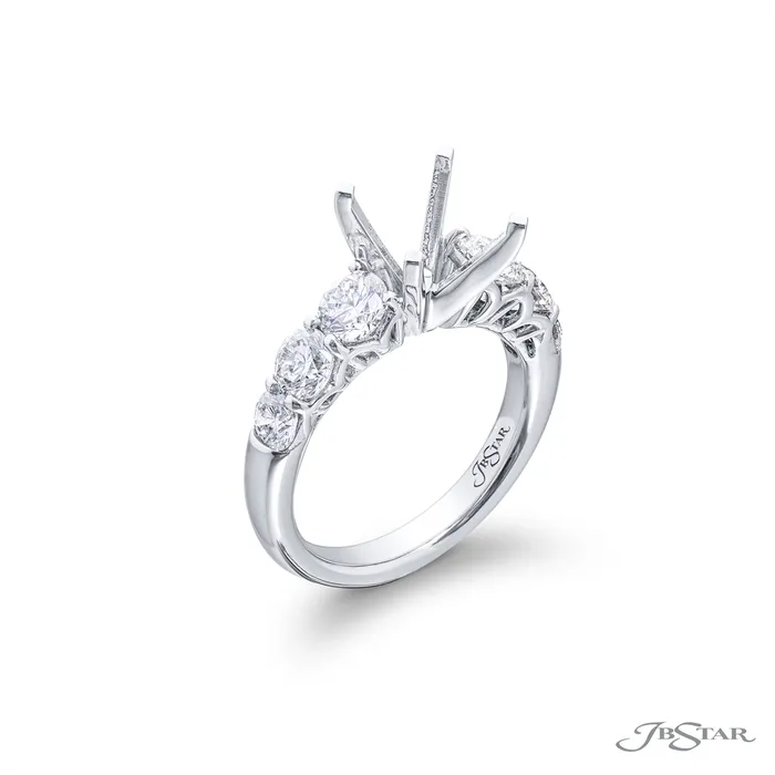 JB Star Rings JB Star Platinum Diamond Semimount Ring