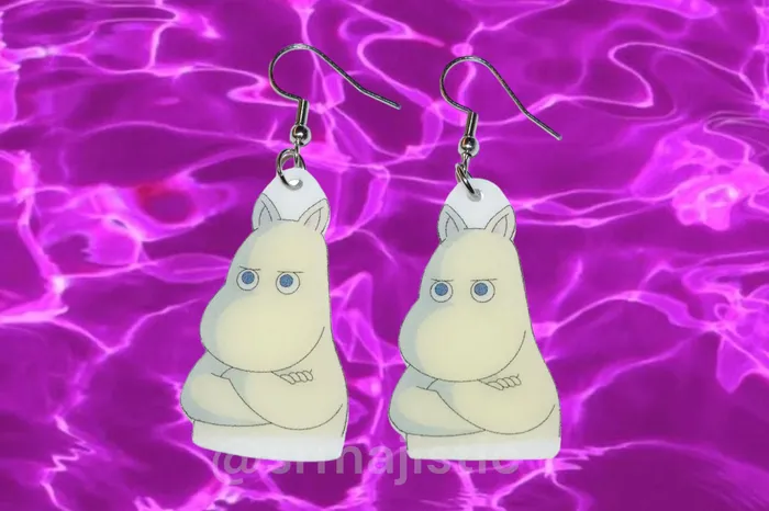 Moomin Cartoon Character Handmade Earrings Sam Makes Things Earrings