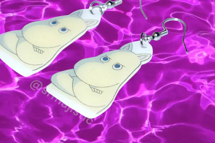 Moomin Cartoon Character Handmade Earrings Sam Makes Things Earrings