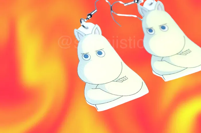 Moomin Cartoon Character Handmade Earrings Sam Makes Things Earrings
