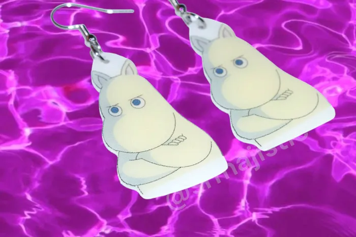Moomin Cartoon Character Handmade Earrings Sam Makes Things Earrings