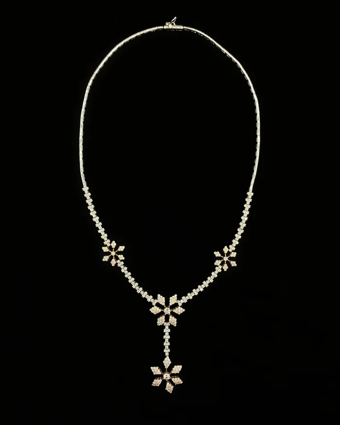 Necklaces 14kt White Rose Gold Handmade Necklace NE25000 Diamond Source NYC