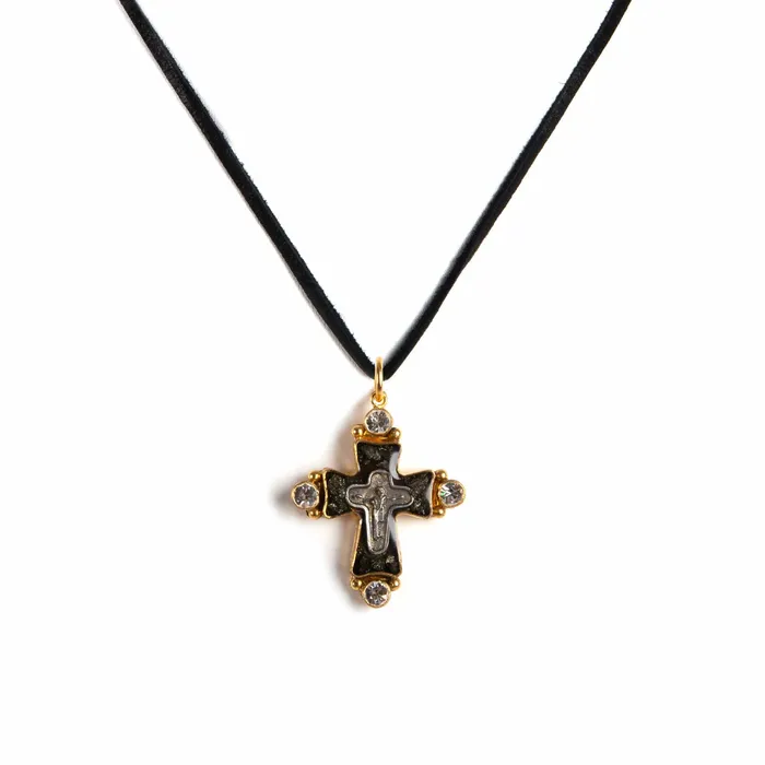 Necklaces Maria Cross Charm Necklace Virgins Saints Angels