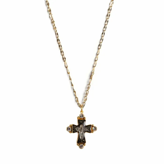 Necklaces Maria Cross Charm Necklace Virgins Saints Angels