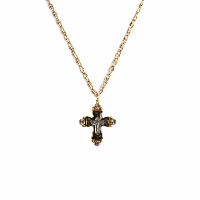 Necklaces Maria Cross Charm Necklace Virgins Saints Angels
