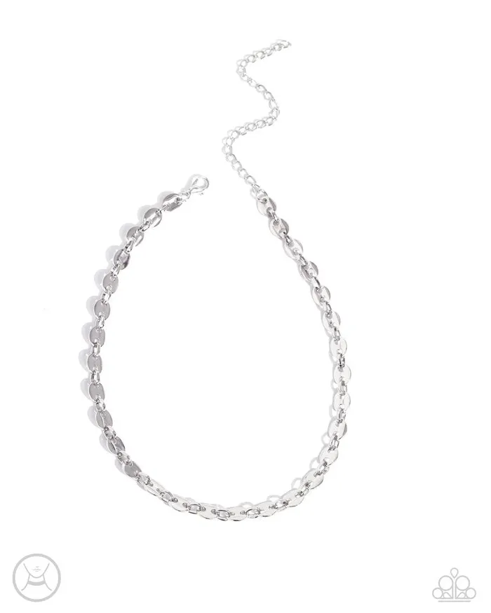 Necklaces Paparazzi Jewelry Paparazzi Necklace Abstract Advocate Silver Necklaces Paparazzi Jewelry Paparazzi Necklace Abstract Advocate Silver