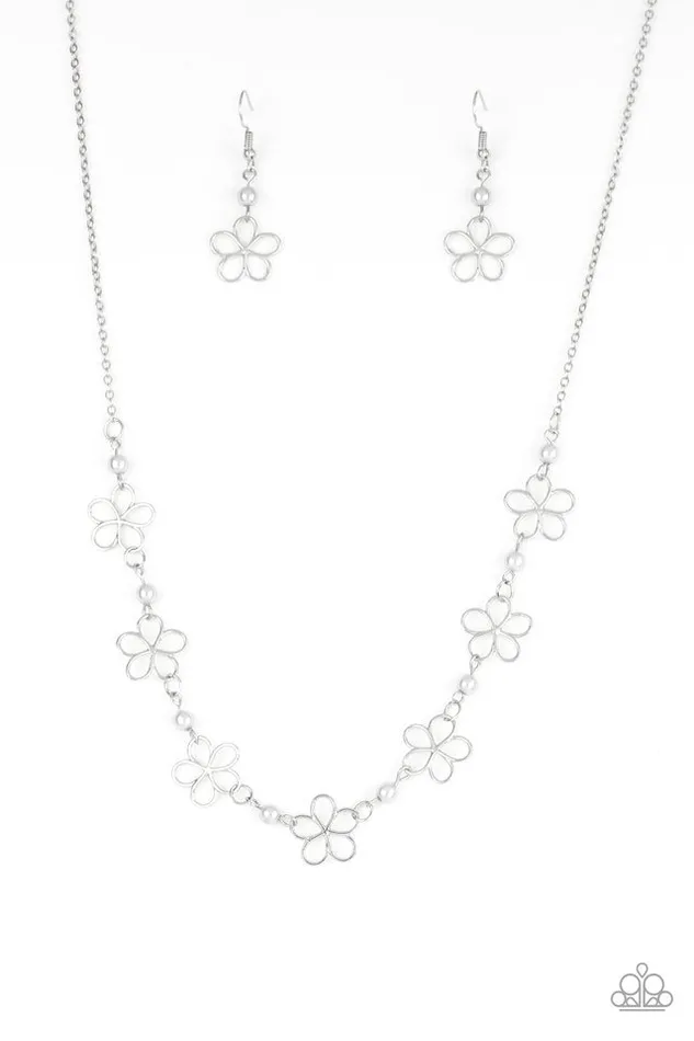 Necklaces Paparazzi Jewelry Paparazzi Necklace Always Abloom Silver Necklaces Paparazzi Jewelry Paparazzi Necklace Always Abloom Silver