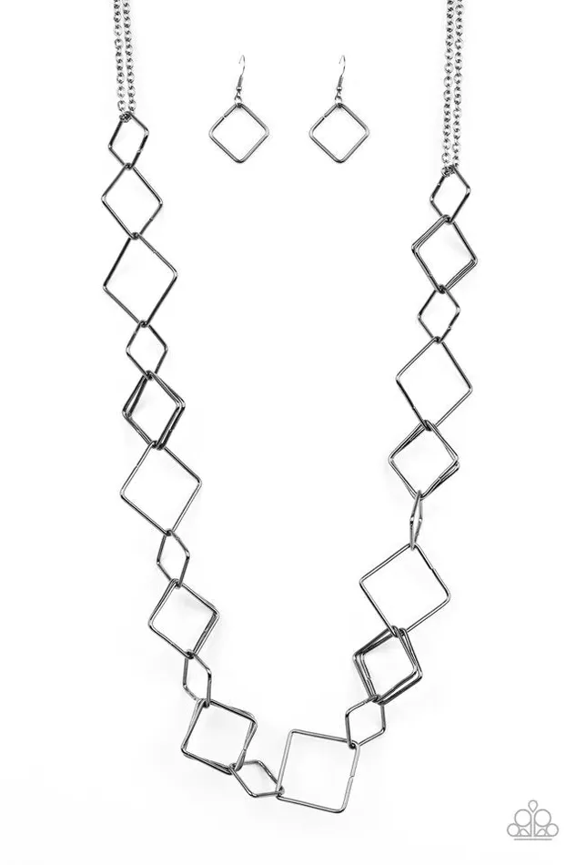 Necklaces Paparazzi Jewelry Paparazzi Necklace Backed Into A Corner Black