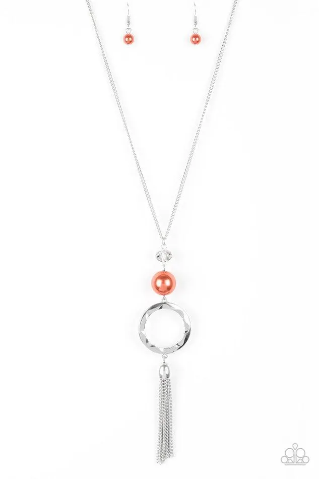Necklaces Paparazzi Jewelry Paparazzi Necklace Bold Balancing Act Orange