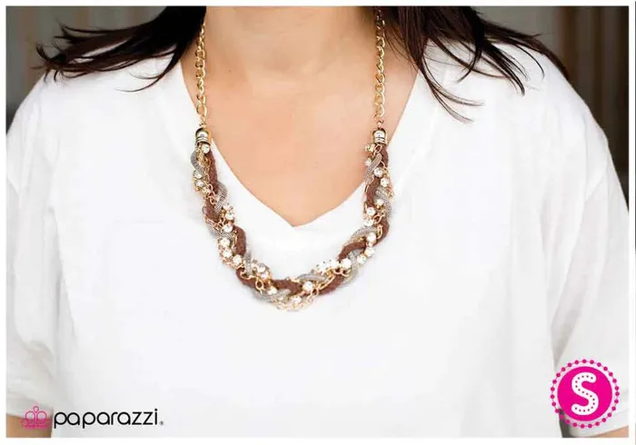 Necklaces Paparazzi Jewelry Paparazzi Necklace Braided Treasure Brown