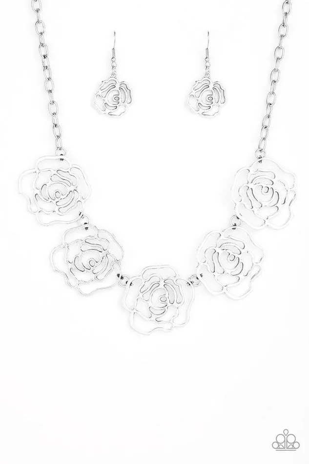 Necklaces Paparazzi Jewelry Paparazzi Necklace Budding Beauty Silver