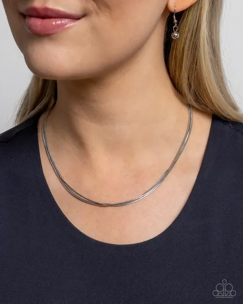 Necklaces Paparazzi Jewelry Paparazzi Necklace Classy Companion Silver