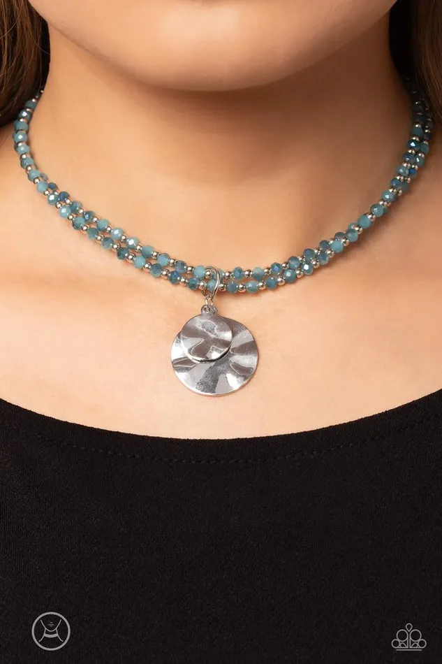 Necklaces Paparazzi Jewelry Paparazzi Necklace Compacted Cosmos Blue