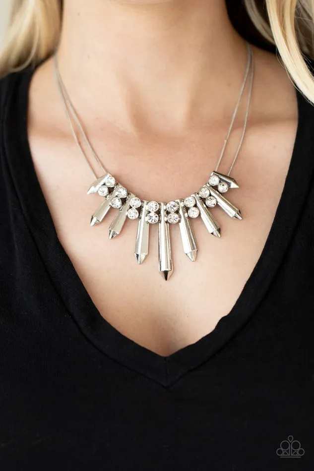 Necklaces Paparazzi Jewelry Paparazzi Necklace Dangerous Dazzle White