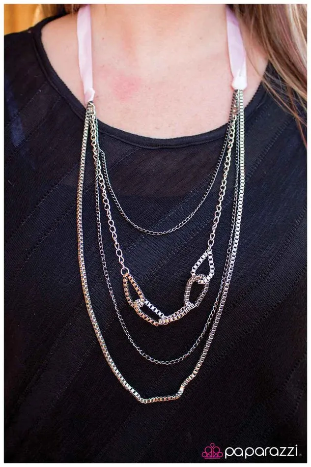 Necklaces Paparazzi Jewelry Paparazzi Necklace Delicately Dangerous Pink