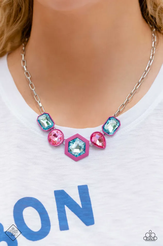 Necklaces Paparazzi Jewelry Paparazzi Necklace Evolving Elegance Pink