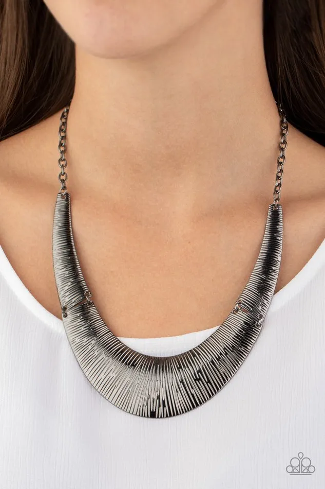Necklaces Paparazzi Jewelry Paparazzi Necklace Feast or Famine Black