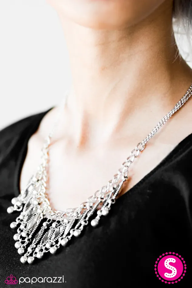 Necklaces Paparazzi Jewelry Paparazzi Necklace Flirting With Fringe Silver