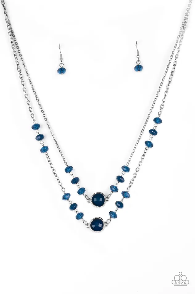 Necklaces Paparazzi Jewelry Paparazzi Necklace Gala Glow Blue