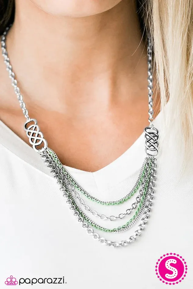 Necklaces Paparazzi Jewelry Paparazzi Necklace Infinite Color Green
