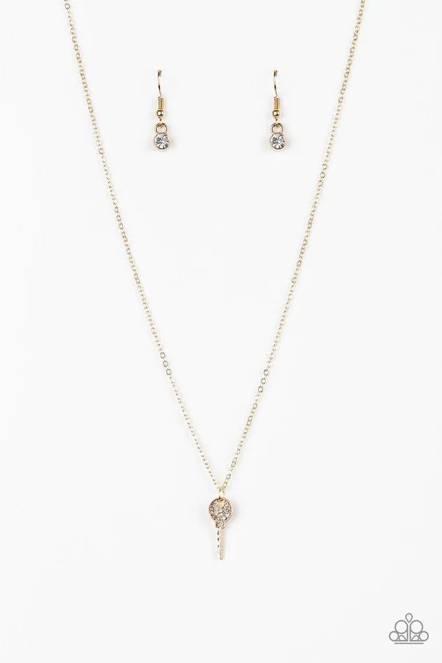 Necklaces Paparazzi Jewelry Paparazzi Necklace Key Figure Gold Necklaces Paparazzi Jewelry Paparazzi Necklace Key Figure Gold
