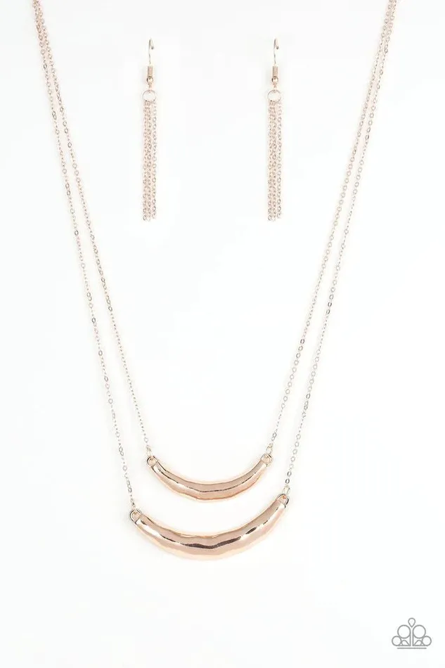 Necklaces Paparazzi Jewelry Paparazzi Necklace Modern Moon Child Rose Gold