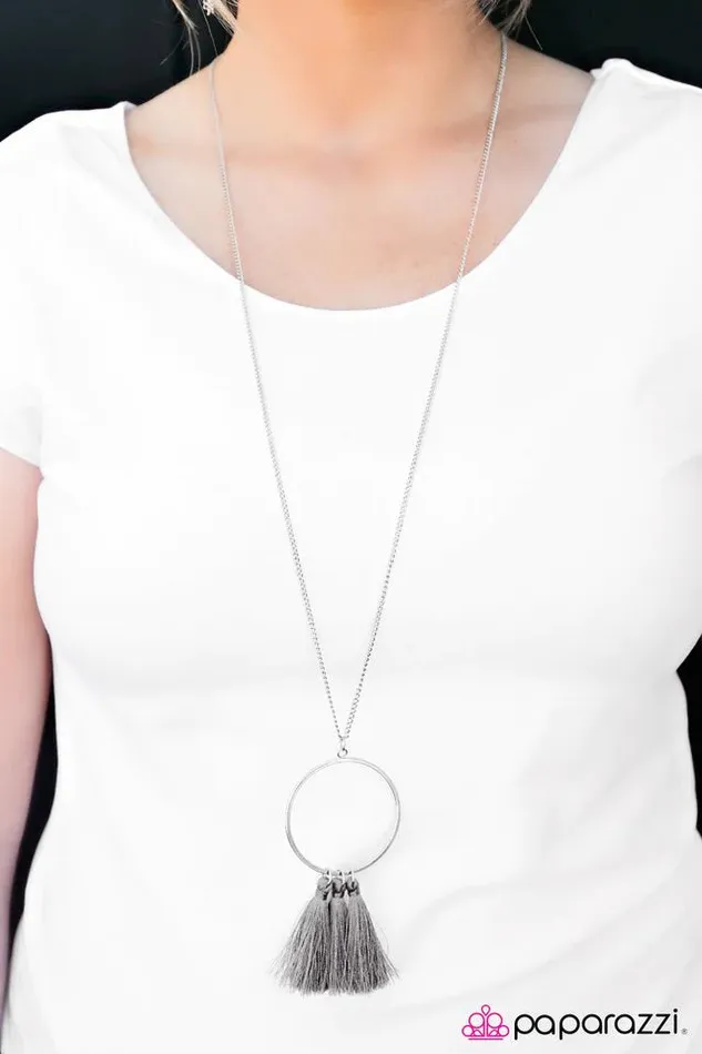 Necklaces Paparazzi Jewelry Paparazzi Necklace Never Too Much Tassel Silver