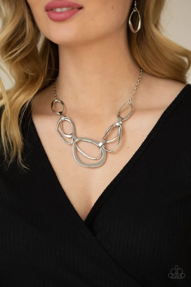 Necklaces Paparazzi Jewelry Paparazzi Necklace Prehistoric Heirloom Silver