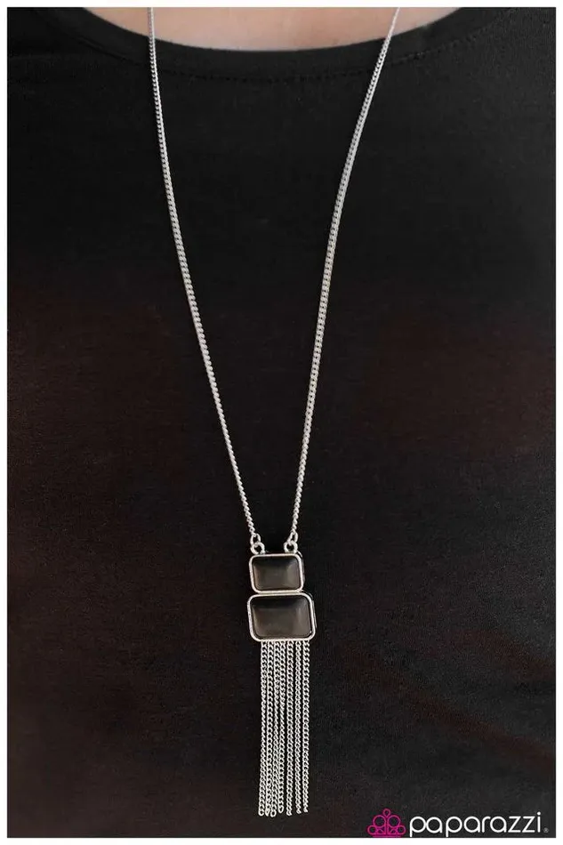 Necklaces Paparazzi Jewelry Paparazzi Necklace Stepping Stones Black