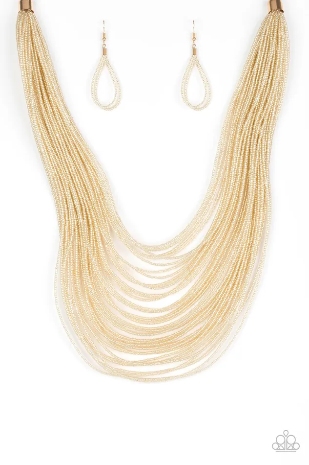 Necklaces Paparazzi Jewelry Paparazzi Necklace Streaming Starlight Gold