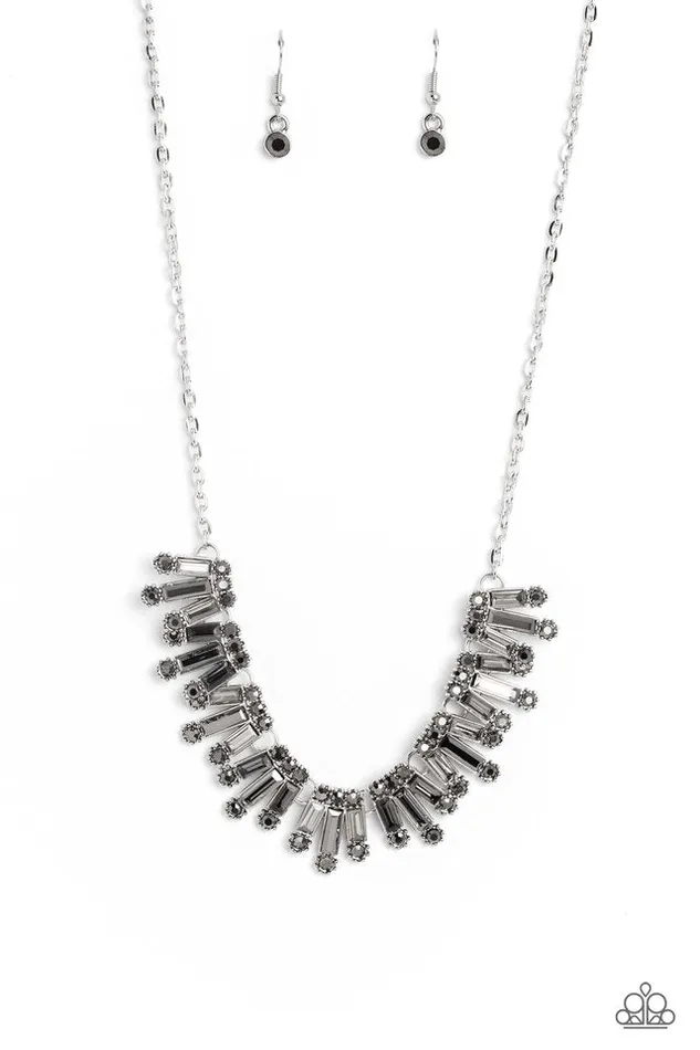 Necklaces Paparazzi Jewelry Paparazzi Necklace Sunburst Season Silver Necklaces Paparazzi Jewelry Paparazzi Necklace Sunburst Season Silver