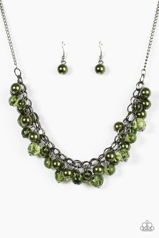 Necklaces Paparazzi Jewelry Paparazzi Necklace Time To RUNWAY Green