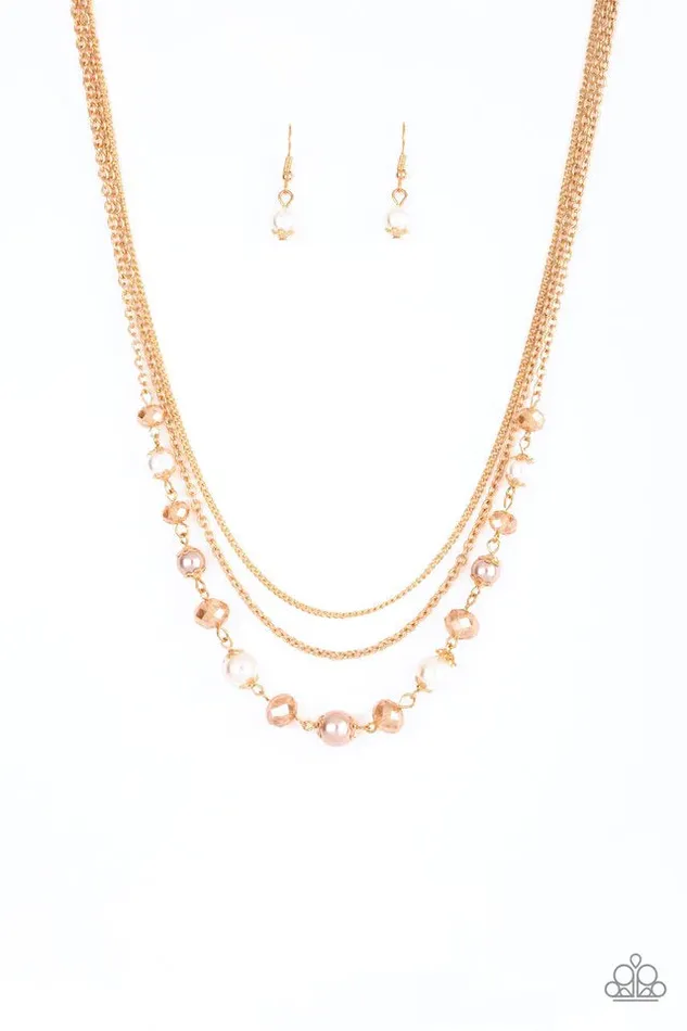 Necklaces Paparazzi Jewelry Paparazzi Necklace Tour de Demure Gold