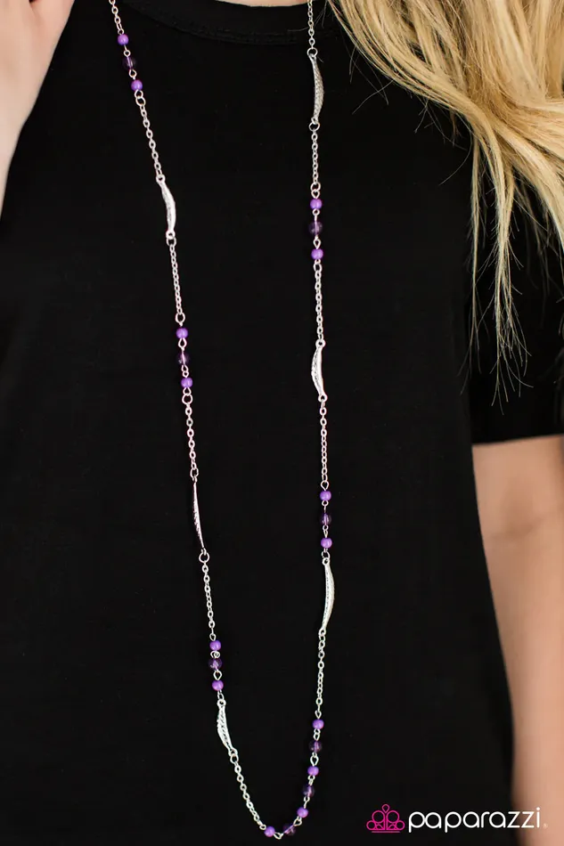 Necklaces Paparazzi Jewelry Paparazzi Necklace Tropical Summer Purple
