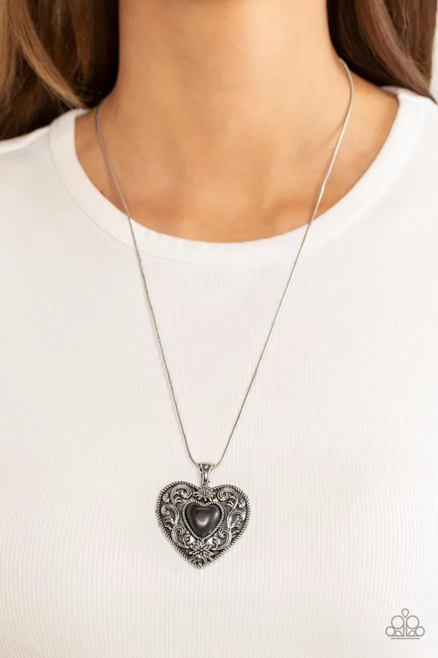 Necklaces Paparazzi Jewelry Paparazzi Necklace Wholeheartedly Whimsical Black