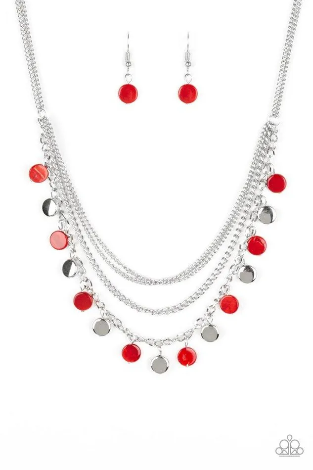 Necklaces Paparazzi Necklace Beach Flavor Red Paparazzi Jewelry