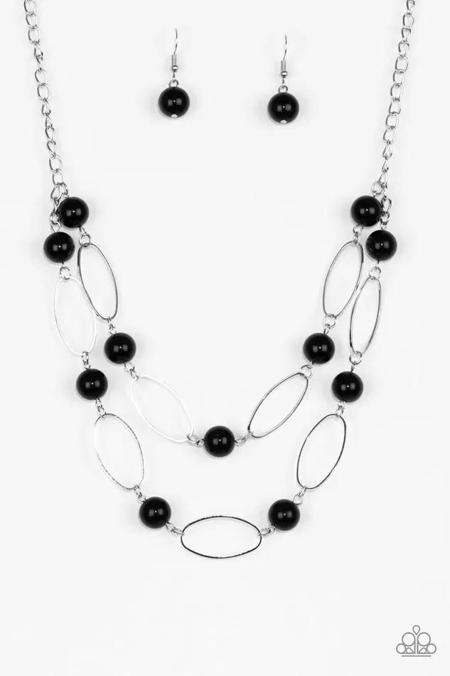 Necklaces Paparazzi Necklace Best Of Both POSHible Worlds Black Paparazzi Jewelry