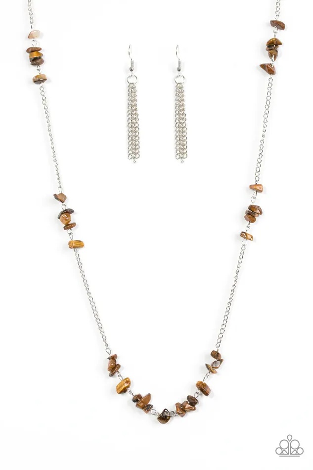 Necklaces Paparazzi Necklace Canyon Catwalk Brown Paparazzi Jewelry