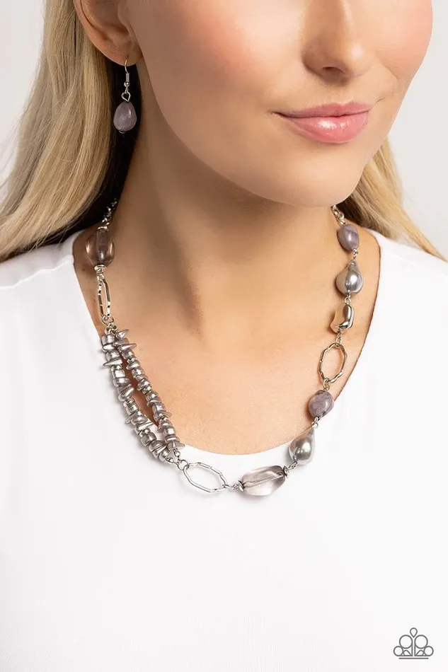 Necklaces Paparazzi Necklace Easygoing Elegance Silver Paparazzi Jewelry