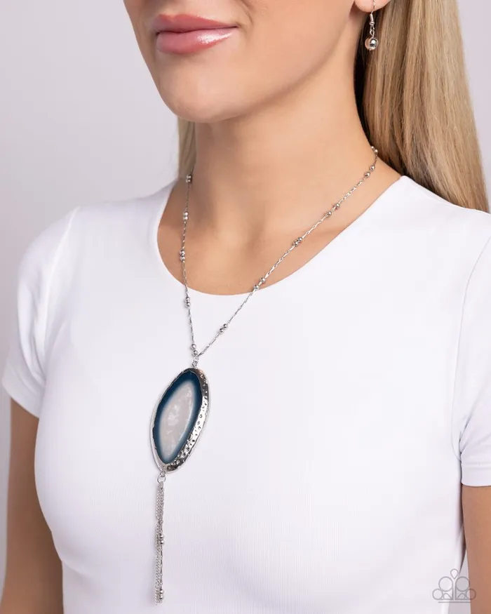 Necklaces Paparazzi Necklace Geode Gamble Blue Paparazzi Jewelry