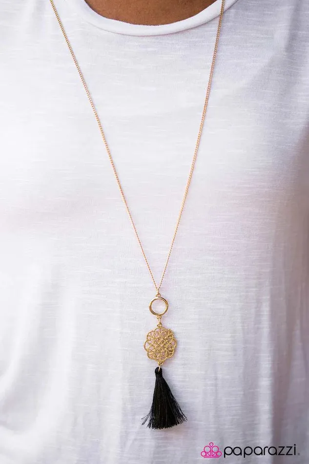 Necklaces Paparazzi Necklace Lotus Lounge Black Paparazzi Jewelry