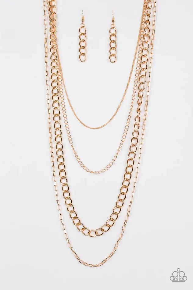 Necklaces Paparazzi Necklace Metro Metal Gold Paparazzi Jewelry
