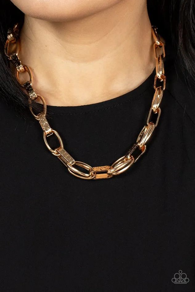 Necklaces Paparazzi Necklace Motley In Motion Gold Paparazzi Jewelry