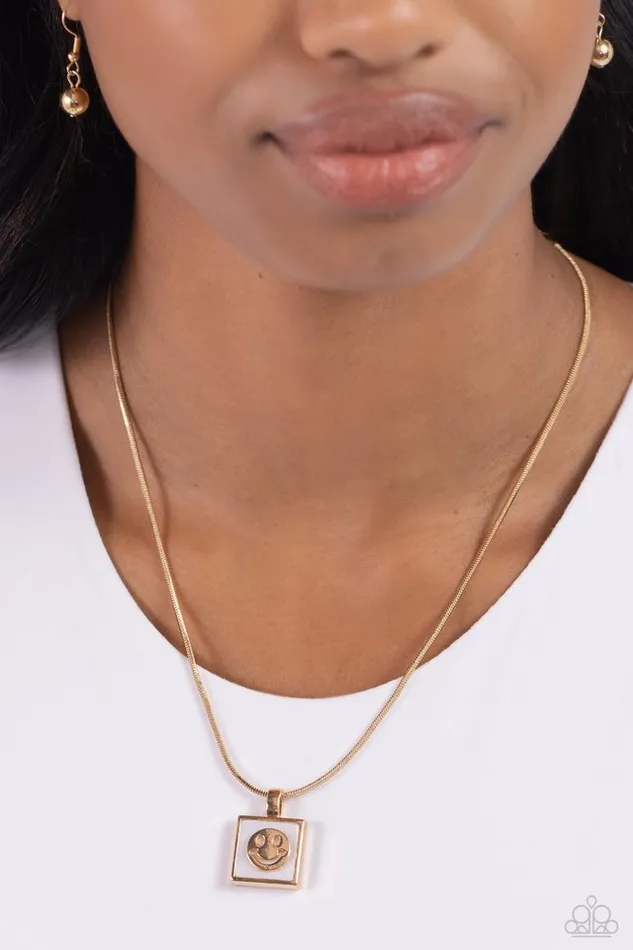 Necklaces Paparazzi Necklace Smiley Season Gold Paparazzi Jewelry