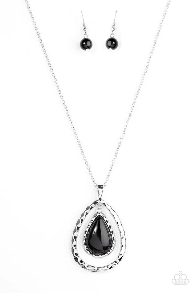 Necklaces Paparazzi Necklace Stormy Sahara Black Paparazzi Jewelry